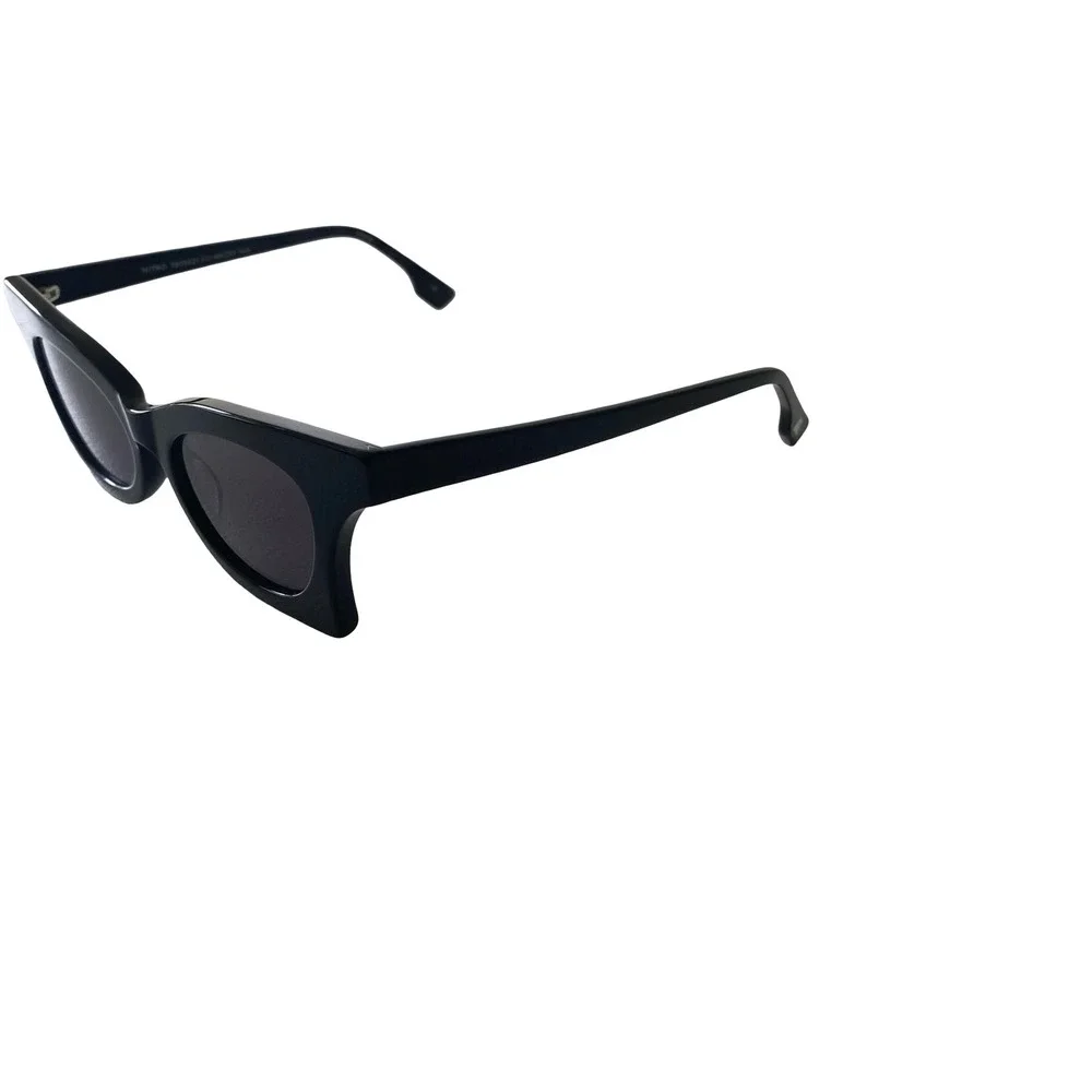 Le Specs‎ Luxe Nitro Black Winged Cat Eye Sunglasses Handmade